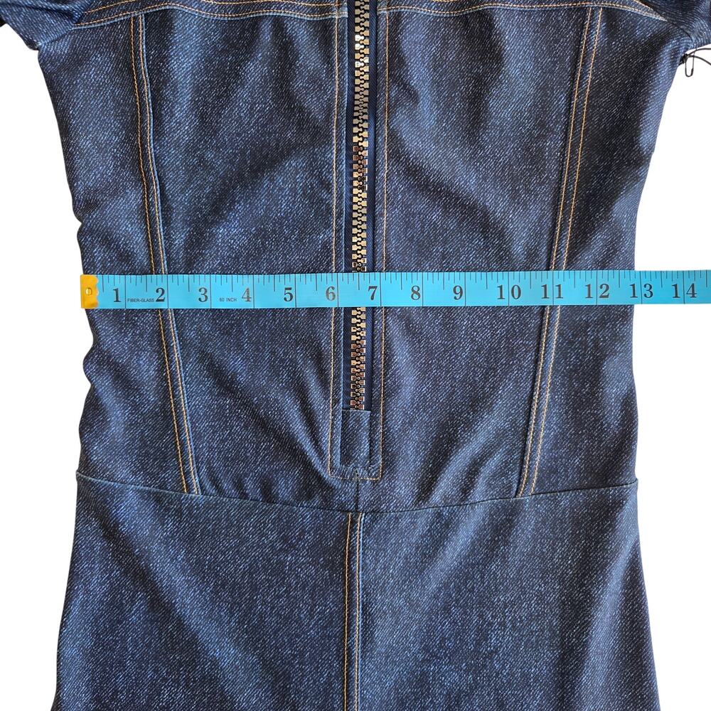 WATSKIN Rae Catsuit in Blue Denim Swimsuit Performance UPF 50+ Size Small - Picture 8 of 12